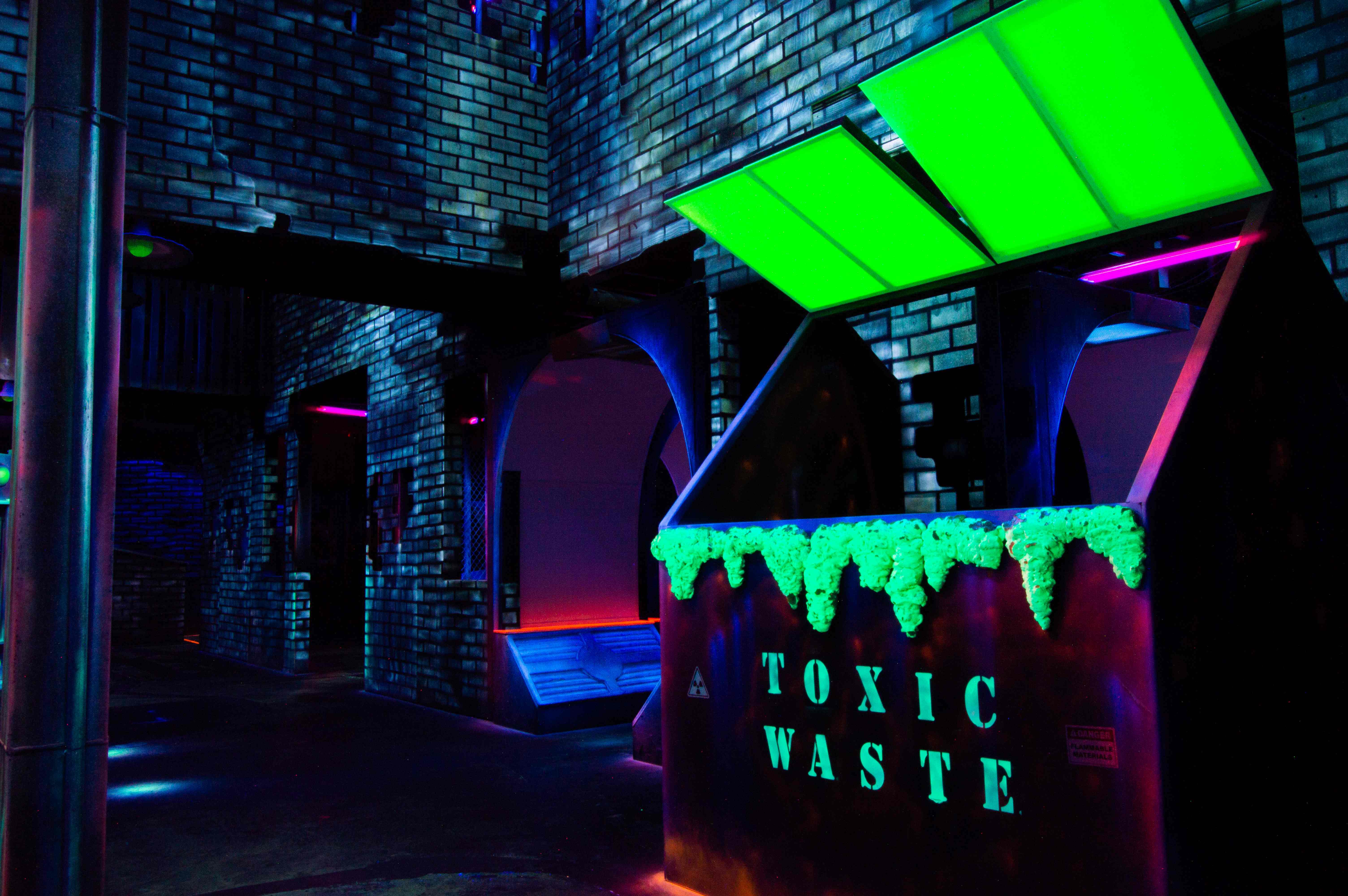 Laser Tag toxic waste obstacle at Bloomsburg entertainment center