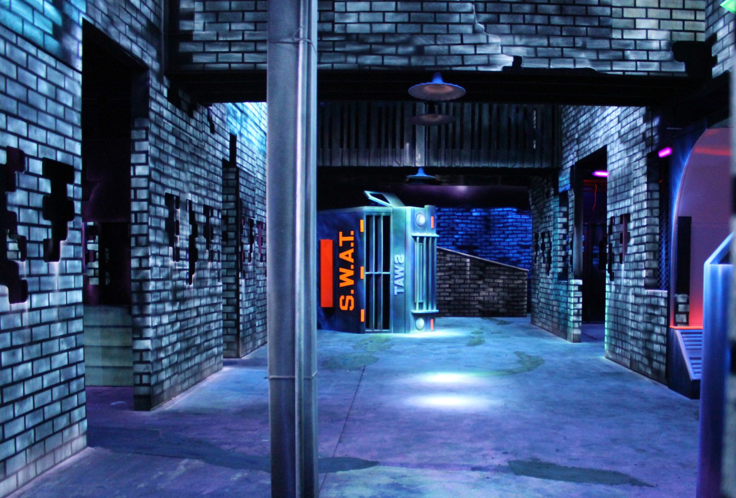 Laser Tag arena at Outta Boundz Bloomsburg - multi-level gaming experience