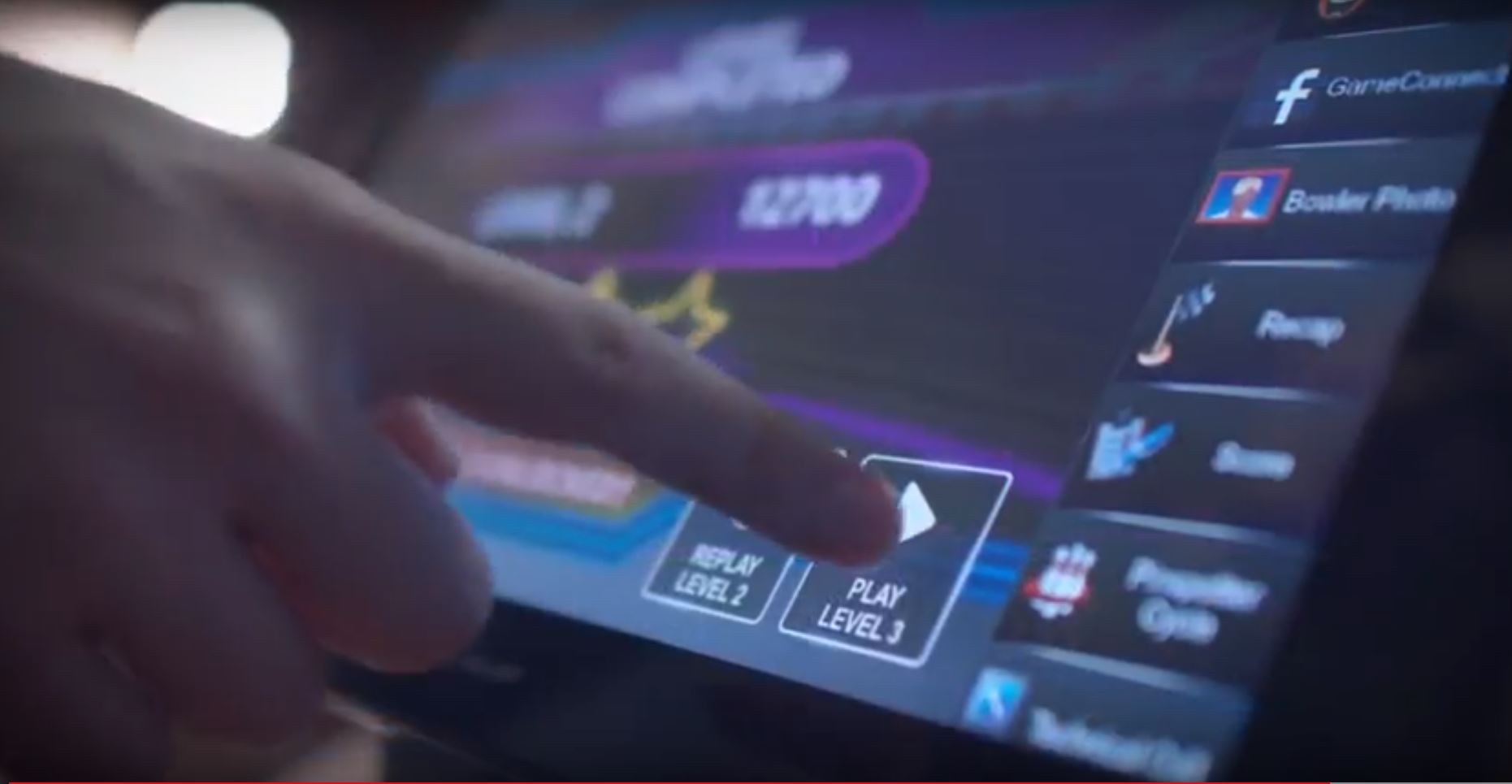 HyperBowling touchscreen interface at Outta Boundz Bloomsburg